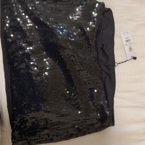 Garage Sparkling Black Mini Skirt